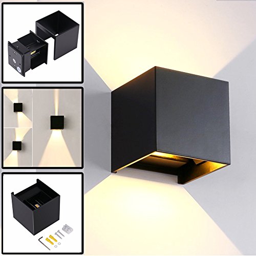 12W Lampade da Parete per Esterno / Interni Led, Applique Nero - Ilgrandebazar