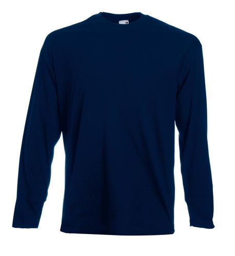 Fruit of the Loom -  Maglia a Manica Lunga - Uomo Blu XXL, Scuro Navy - Ilgrandebazar