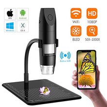 Carica l&#39;immagine nel visualizzatore di Gallery, SKYBASIC Microscopio Digitale WiFi, Tascabile Fotocamera USB Nero