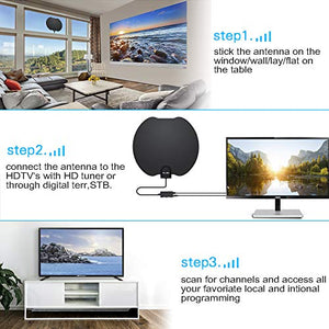 TS-ant Antenna TV da Interno HD Digitale con Amplificatore di Segnale... - Ilgrandebazar