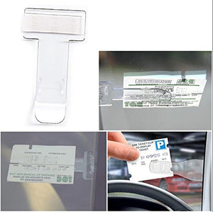 FGF-EU - 2 clip adesive trasparenti per parabrezza dell’auto, esporre... - Ilgrandebazar