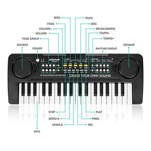 Shayson Pianola Bambini Musicale Tastiera per Bambini 37 Tasti Tastiera Elettronica Tastiera Portatile Multifunzione Mini Tastiera Music Giocattolo Educativo Per Bambini Regalo 3 4 5 6 7 8 Anni
