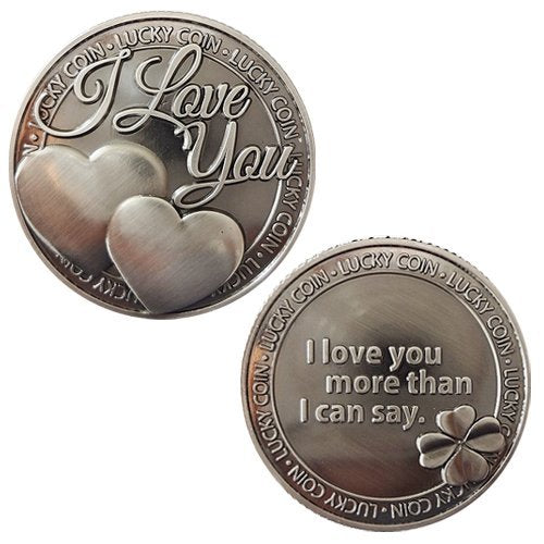Moneta d'amore Commemorativa Amore Parole 'I Love You More Than I Can Say'...