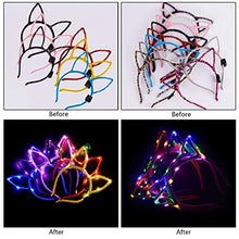 Carica l&#39;immagine nel visualizzatore di Gallery, Yuccer Cerchietto Orecchie Gatto Donna LED Giocattoli Luminosa Colorato... - Ilgrandebazar