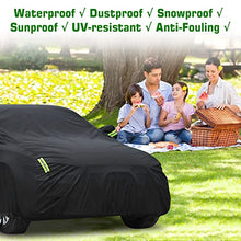 Carica l'immagine nel visualizzatore di Gallery, NEVERLAND 420D Telo Copriautoda Da Esterno Impermeabile Per Auto, Copertura Invernale Anti UV, Pioggia E Neve Per SUV, Nera L 485x190x180CM