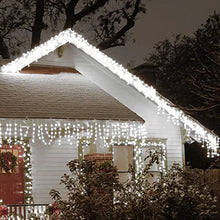 Carica l&#39;immagine nel visualizzatore di Gallery, Zorela Luci Natale Esterno Cascata 10M 400 LED Tenda Luminosa Esterno Natale Prolungabile Luci di Natale Cascata di Stalattiti con 8 Modalità Impermeabile per Balcone, Tetto, Giardino