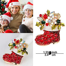 Carica l&#39;immagine nel visualizzatore di Gallery, Bigomila 6 Pezzi Spilla di Natale per le donne Spille di Natale Carino per le Ragazze di Cristallo Smalto Spille di Natale per Bambini Decorazioni Regalo di Natale