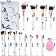Carica l&#39;immagine nel visualizzatore di Gallery, Pennelli Make Up Start Makers12Pcs Set di Per Trucco in Marmo 12PCS