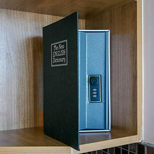 Ohuhu Cassaforte a Forma di Libro con Lucchetto a Combinazione Nero - Ilgrandebazar