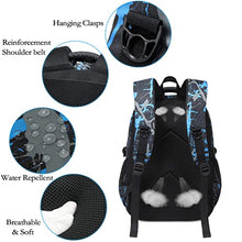 Carica l'immagine nel visualizzatore di Gallery, GUIVITU Zaino Scuola Elementare Zaini per Ragazzi Adolescenti Cartella Scuola Casual Borse Studenti Della Zainetto Bambini Set Scolastico Oxford Impermeabile Backpack(blu)