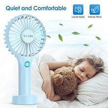 Carica l&#39;immagine nel visualizzatore di Gallery, Sunandy Mini Ventilatore USB portabile con potente motore brushless a 3 Blu