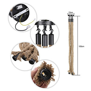 Tomshine 1M AC 220-240V 3 Teste Luce di Soffitto Lampada a Sospensione 1m - Ilgrandebazar
