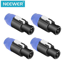 Carica l'immagine nel visualizzatore di Gallery, Neewer 4-Pack Cavo Head-Speaker Plug Twist Lock 4 Pole Compatibile con...