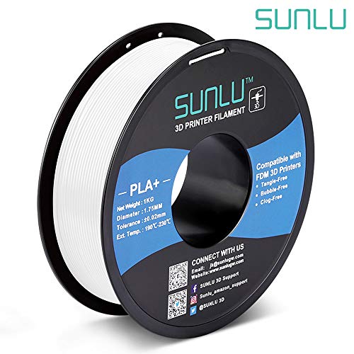 SUNLU PLA Plus 3D Filament 1.75mm for Printer & Pens, PLA+ 1kg White - Ilgrandebazar