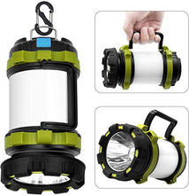 Carica l'immagine nel visualizzatore di Gallery, REEXBON Lanterna LED USB Ricaricabile 4 in 1 4000mAh 1200LM Verde 4000mah