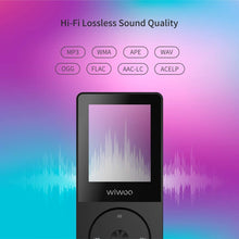 Carica l&#39;immagine nel visualizzatore di Gallery, Lettore MP3 16GB, MP3 Music Player Portatile con Radio FM Registratore per Correre,Audio PlayerDigitale Lossless con Cuffie Espandibile fino a 128 GB Nero E8-Black