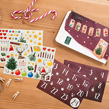 Carica l'immagine nel visualizzatore di Gallery, Calendario dell’Avvento fai da te: delizioso calendario dell’Avvento 2023 da comporre con 24 sacchetti, adesivi e numeri – Calendario dell’Avvento fai da te – Calendario dell’Avvento LIVAIA