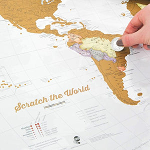 Mappa del mondo da grattare e idee regalo - Extra large - 84 x 59 cm - Maps...
