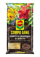 Carica l'immagine nel visualizzatore di Gallery, Compo Sana Terriccio Universale Di Qualità, Per Piante D'Appartamento, Balcone E Giardino, 5 L, Trasparente