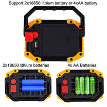 Carica l&#39;immagine nel visualizzatore di Gallery, Portatile Lampada da Lavoro 20W, 6400mAh con Batteria Ricaricabile Nero
