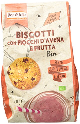 Fior di Loto Biscotti con Fiocchi Avena e Frutta - 350 gr