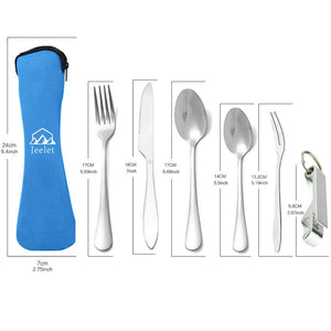 FYSHOP Set di Posate da Campeggio Viaggio in Acciaio Inossidabile Posate... - Ilgrandebazar