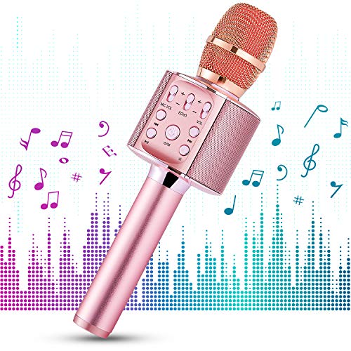 1 BY ONE Microfono Wireless per Karaoke, Sistema Portatile 4 in 1, Rosa - Ilgrandebazar