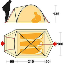 Carica l'immagine nel visualizzatore di Gallery, Ferrino Skykline, Tenda a Cupola Campeggio, Blu, 3 Persone