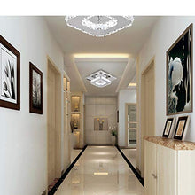 Carica l&#39;immagine nel visualizzatore di Gallery, Plafoniera Lampada cristallo lampada da soffitto acciaio inossidabile LED...