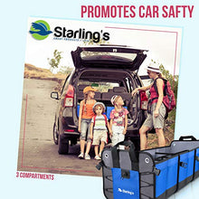 Carica l'immagine nel visualizzatore di Gallery, Starling's - Organizer organizer per bagagliaio, auto, 3 Scomparti, Blu.