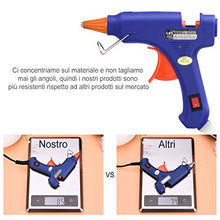 Carica l&#39;immagine nel visualizzatore di Gallery, [50-Pezzi-Stick] Pistola Colla a Caldo,TOPELEK Mini Pistola a Caldo con 50 Pezzi Stick di Colla Alta Temperatura Pistola a Colla Grilletto Flessibile Per Fai Da Te Arti e Mestieri Progetti (20W, Blu)