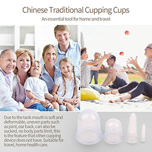 coppetta silicone anticellulite ,cupping cup,4 pcs massaggio grigio - Ilgrandebazar