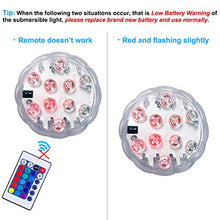 Carica l&#39;immagine nel visualizzatore di Gallery, LED Sommergibili Con Telecomando 4 Pezzi,Luce 4 paquets