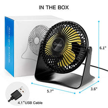 Carica l'immagine nel visualizzatore di Gallery, Omasi Ventilatore Mini USB Ricaricabili Ventilatori Portatile,Rotazione...