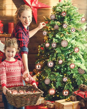 Carica l'immagine nel visualizzatore di Gallery, 100 Pezzi Palline di Natale,TIDEVAN Decorazioni Albero di Natale Palla Ornamenti di Palla di Natale in Plastica di Natale Ornamenti Infrangibili con Cordino per Natalizie Matrimoni Feste Compleanno