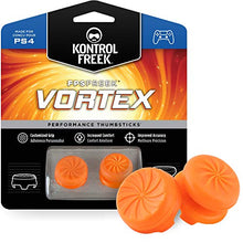 Carica l&#39;immagine nel visualizzatore di Gallery, KontrolFreek FPS Freek Vortex per Controller PlayStation 4 (PS4) | Performance Thumbsticks Copri Joystick di Gioco | 1 levetta convessa alta, 1 levetta concava di media altezza | Arancione