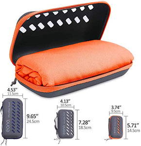 Eono by Amazon - Asciugamano in Microfibra, M - 100cm x 50 cm, Arancione