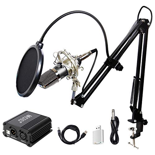 TONOR BM-700 Microfono a Condensatore Kit di con Alimentatore Nero - Ilgrandebazar
