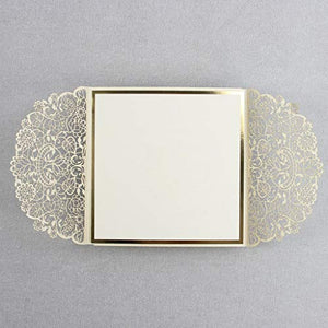 50 CARTE CONFEZIONE Crema chiara opaca Partecipazioni matrimonio taglio... - Ilgrandebazar