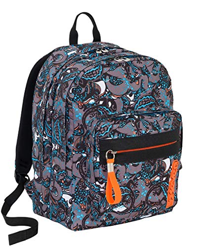 Zaino scuola Outsize SEVEN - REPTIL - Grigio - 33 LT - POWER BANK e SUPPORTO...