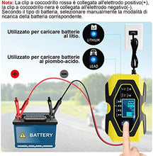 Carica l&#39;immagine nel visualizzatore di Gallery, InThoor Caricabatterie Auto 12V/24V 6A, Mantenitore di Carica Moto...