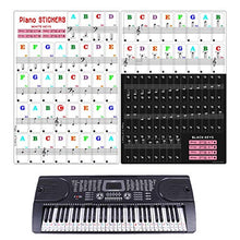 Carica l&#39;immagine nel visualizzatore di Gallery, Rimovibili Pianoforte Tastiera Adesivi, Adesivo per Tasti di Piano Nero... - Ilgrandebazar