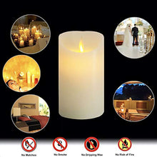 Carica l&#39;immagine nel visualizzatore di Gallery, Candele LED in Vera Cera, con Fiamma LED, 3 Misure, Colore: Naturale 13x7cm - Ilgrandebazar