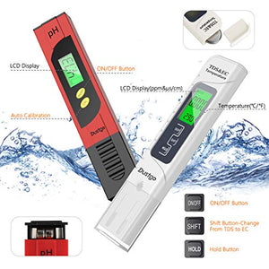 Dustgo Tester PH/TDS&EC 4 in 1 Set Misuratore Digitale della qualità...