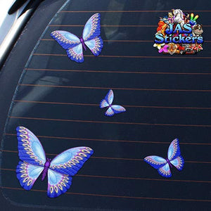 Adesivi per auto - piccola farfalla blu - animale - ST00025BL_SML - adesivi... - Ilgrandebazar