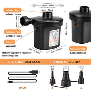 WOTEK Pompa Elettrica, ad Aria Elettrica Ricaricabile nero01