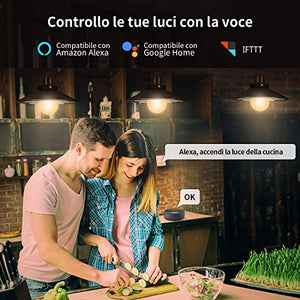 Lampadina Smart E27 AISIRER WiFi Intelligente 9W Due Lampadine