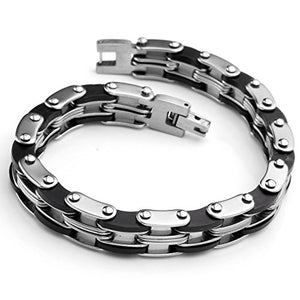 Jovivi Bracciale in Acciaio Inossidabile Catena Pesante Moto Link... - Ilgrandebazar