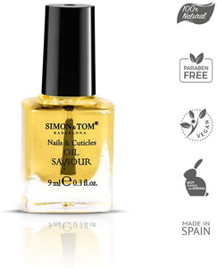 Simon & Tom – Rimedio efficace per unghie e cuticole 100% NATURALE Miscela di 6 oli botanici.-9ML