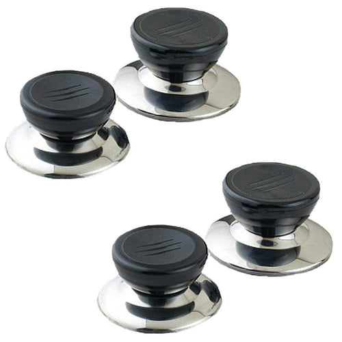 Set di 4 manopole 4 cm / 1.57 inch; 6 / 2.36 3 / 1.18 in, Nero - Ilgrandebazar